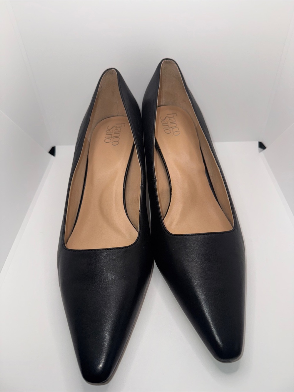 Franco Sarto Samira Leather Heels Pump Women’s 11 Black - Picture 2 of 9